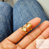 Natural Raw Citrine Ring, Electroplated Ring, Citrine Ring, Raw Citrine Ring, November Birthstone Ring, Healing Crystal, Uncut Gemstone Ring